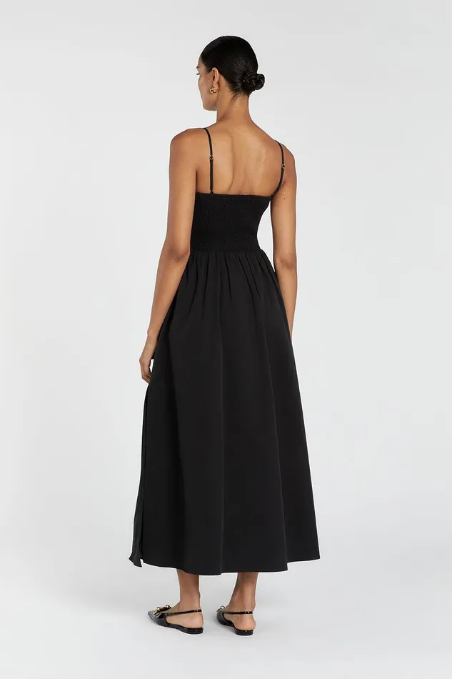 MILANO BLACK COTTON MIDI DRESS Women DISSH Event Dresses