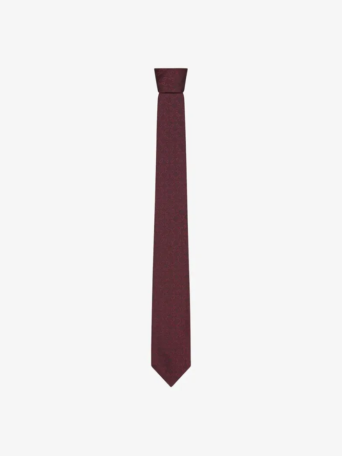 Monogram 72 Tie In Silk Oxblood Red Men Givenchy Scarves and Ties