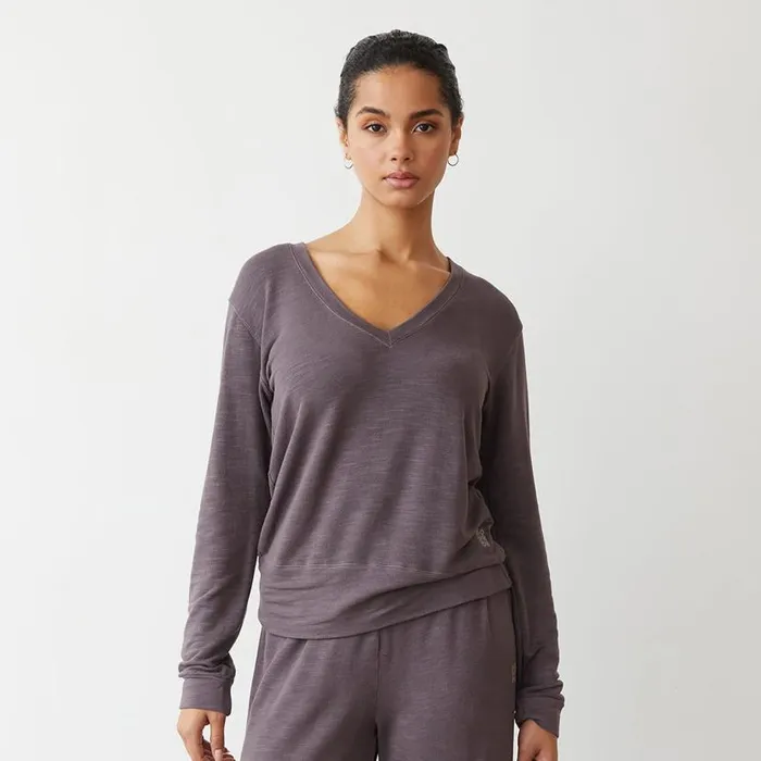 MONROW Long Sleeve Supersoft V Neck Long Sleeve 8211 Women MONROW Long Sleeve Supersoft V Neck Long Sleeve 8211 Women