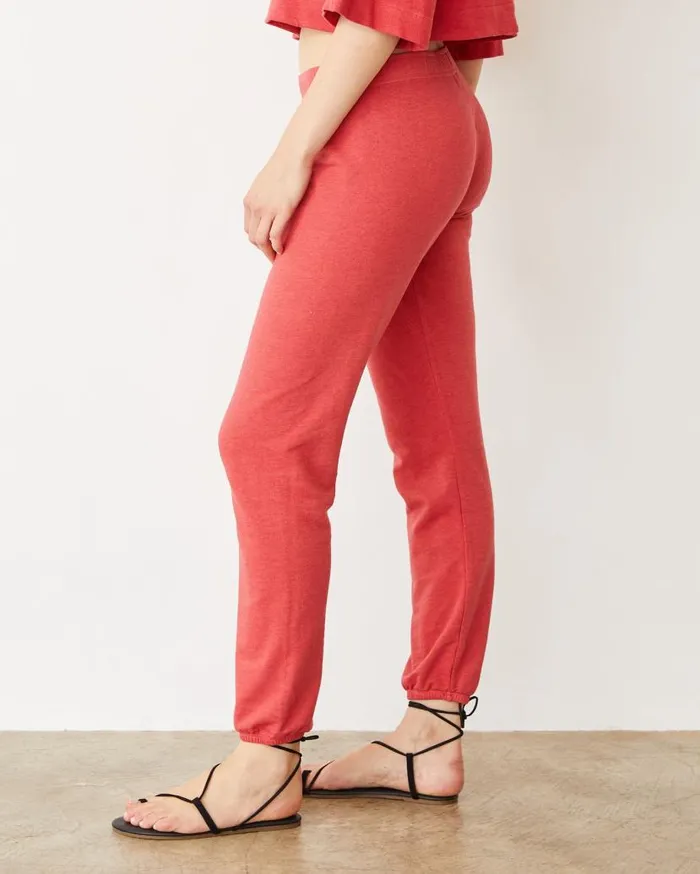 MONROW Sweats French Terry Crop Elastic Waist Sweat 8211 Women