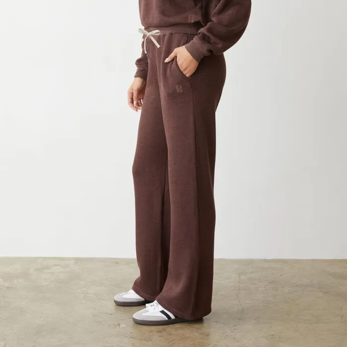 MONROW Sweats Teddy Fleece Straight Leg Sweat 8211 Women