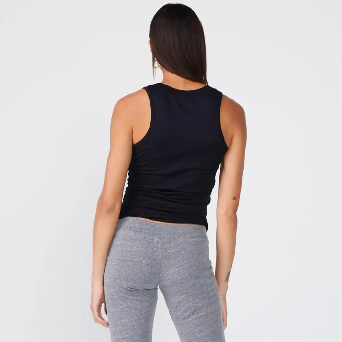 MONROW Tanks Cotton Modal Narrow Tank 8211 Black Color 8211 Women MONROW Tanks Cotton Modal Narrow Tank 8211 Black Color 8211 Women