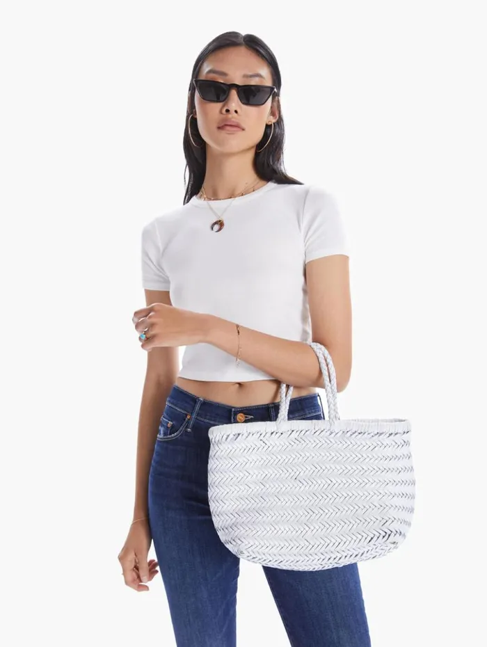 Mother Denim Bags Goa Small Leather Tote White 8211 Women