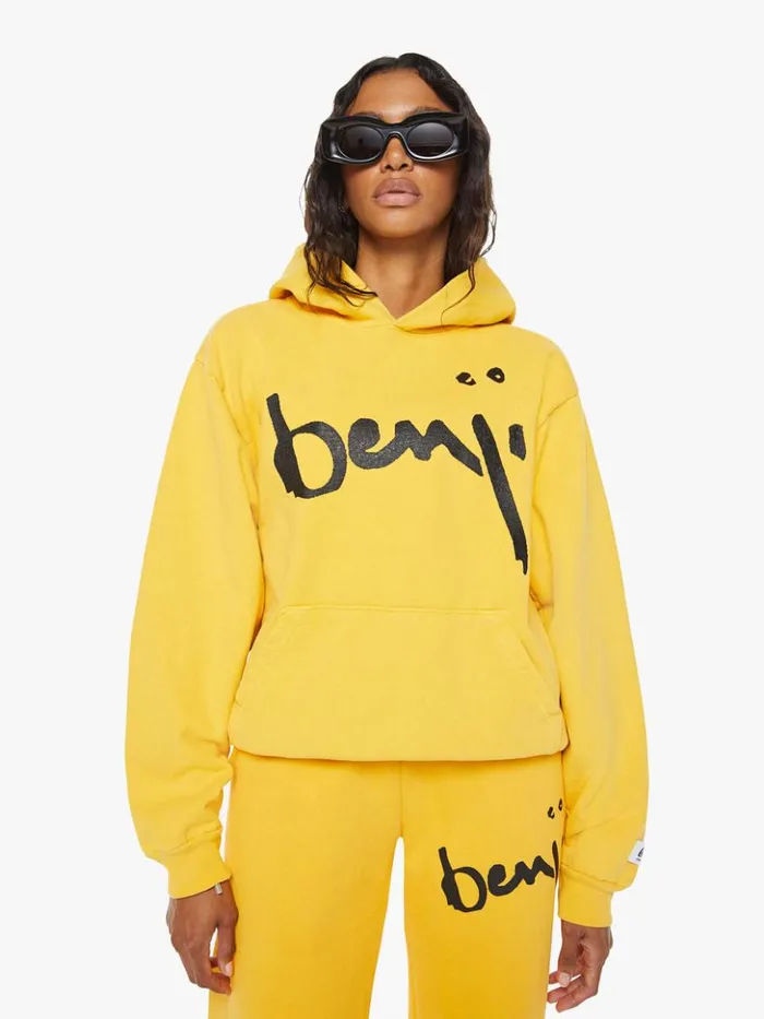 Mother Denim Benji Pull Over Hoodie Mustard 8211 Women