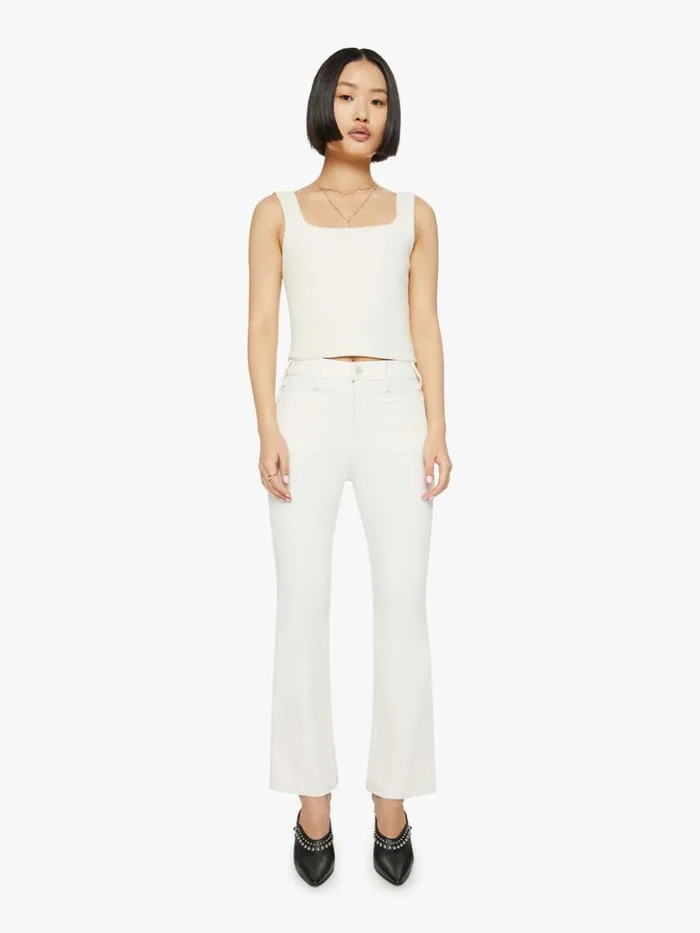 Mother Denim Petites Petites The Lil039 Hustler Patch Pocket Flood Wash Cream Puffs 8211 Women Mother Denim Petites Petites The Lil039 Hustler Patch Pocket Flood Wash Cream Puffs 8211 Women