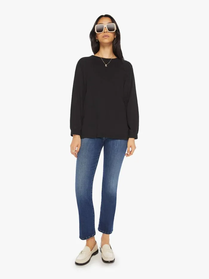 Mother Denim The Long Sleeve Rowdy Black 8211 Women