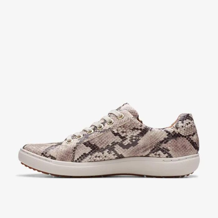 Nalle Lace Snake Print Women Clarks Sneakers