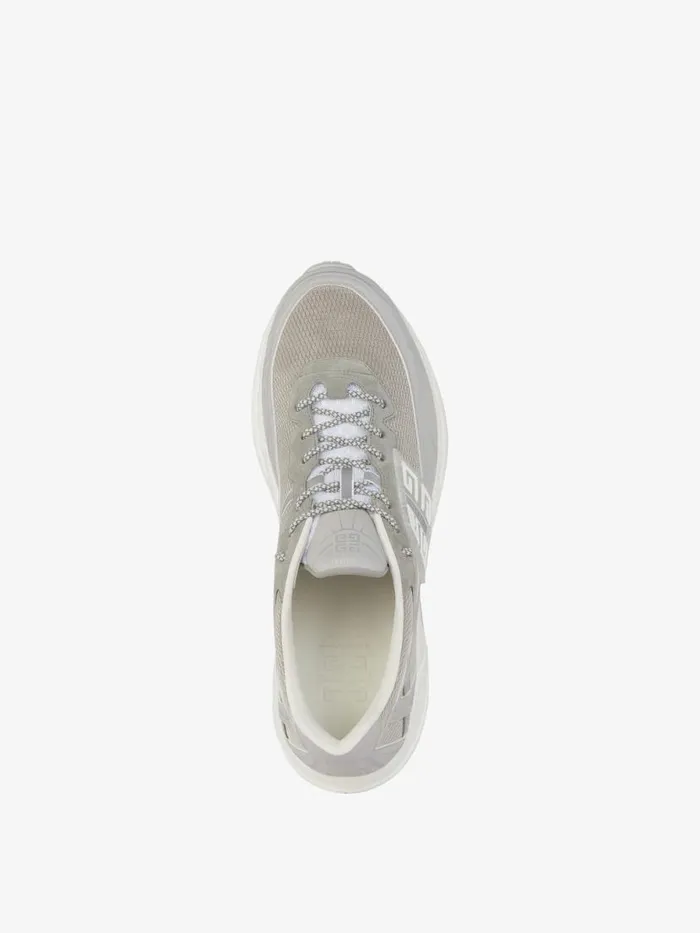Nfnty52 Sneakers In Suede And Mesh Light Grey Men Givenchy Sneakers