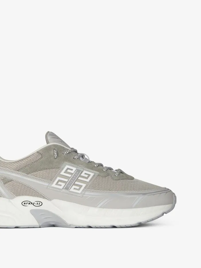 Nfnty52 Sneakers In Suede And Mesh Light Grey Men Givenchy Sneakers