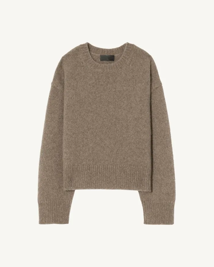 Nili Lotan ANISA CASHMERE SWEATER Peat Melange Women Knits and Sweaters