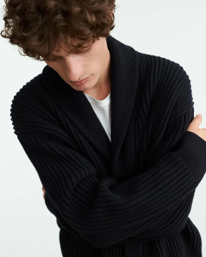 Nili Lotan HAIDEN CARDIGAN Dark Navy Men Sweaters