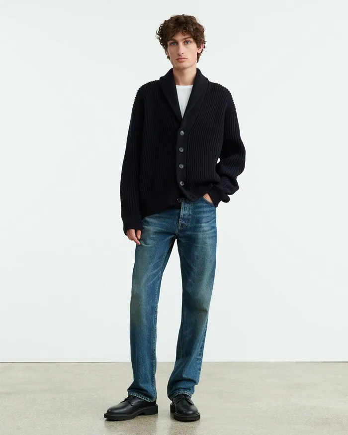 Nili Lotan HAIDEN CARDIGAN Dark Navy Men Sweaters