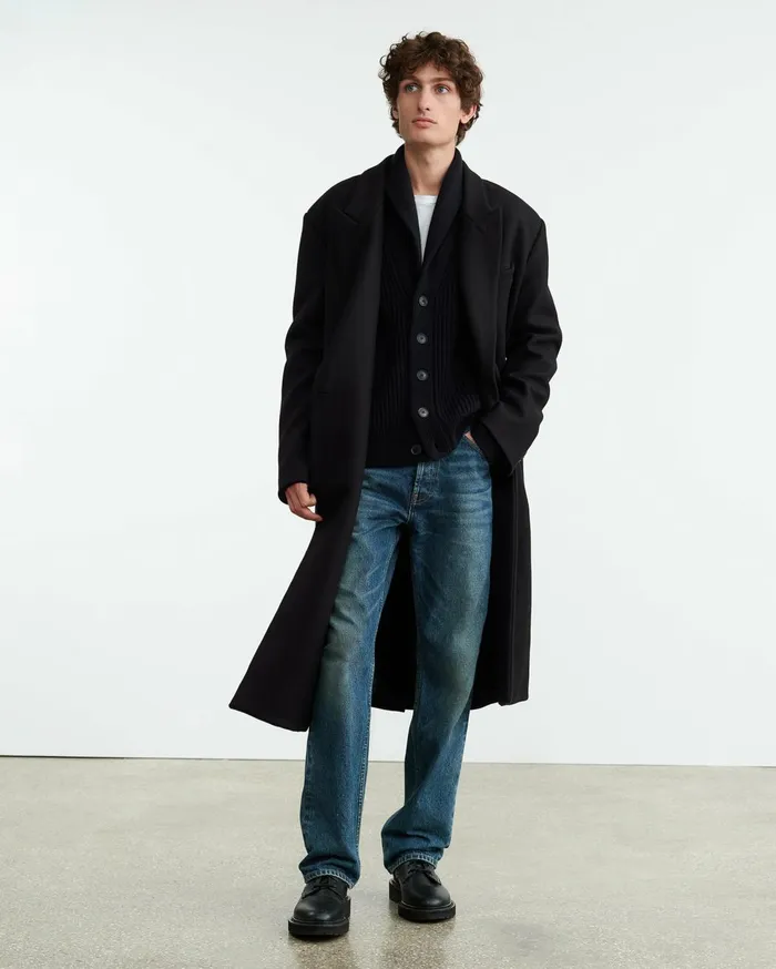 Nili Lotan HAIDEN CARDIGAN Dark Navy Men Sweaters