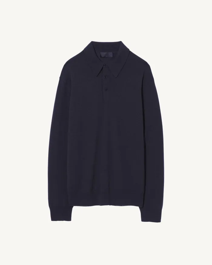 Nili Lotan JOVAN CASHMERE POLO Black Men Sweaters