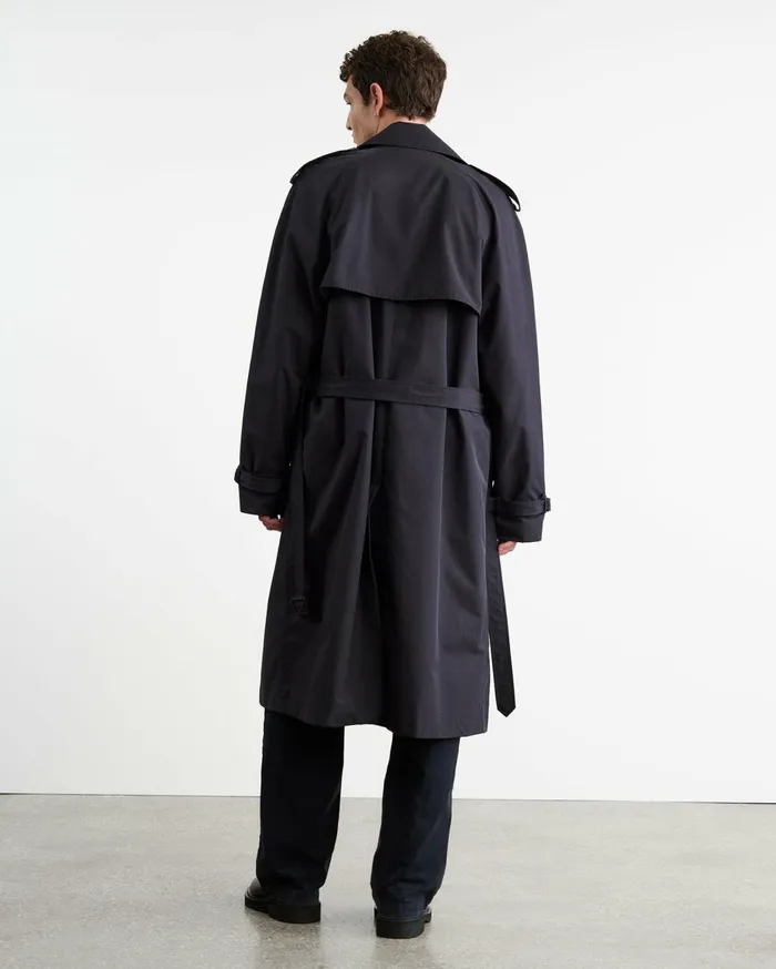 Nili Lotan KIERAN TRENCH COAT Olive Green Men Jackets and Coats