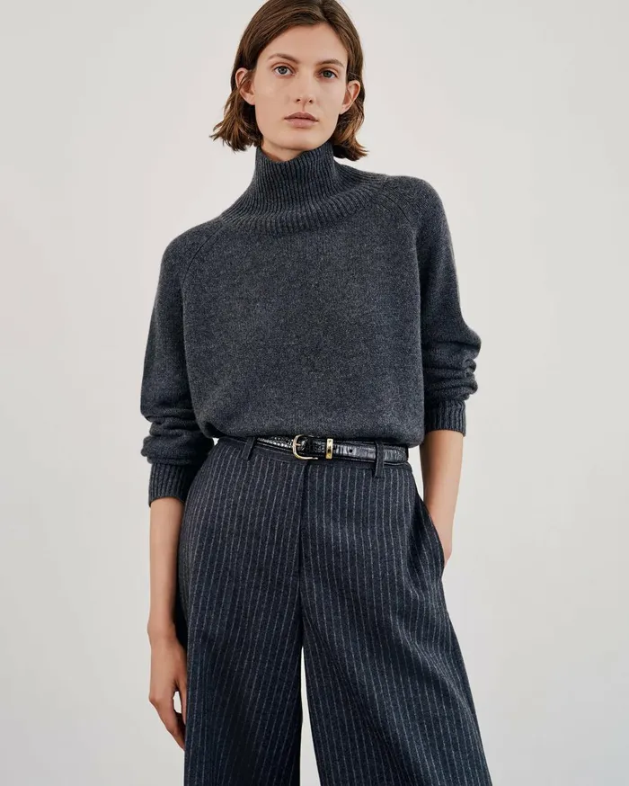Nili Lotan LANIE SWEATER Light Army Green Women Knits and Sweaters
