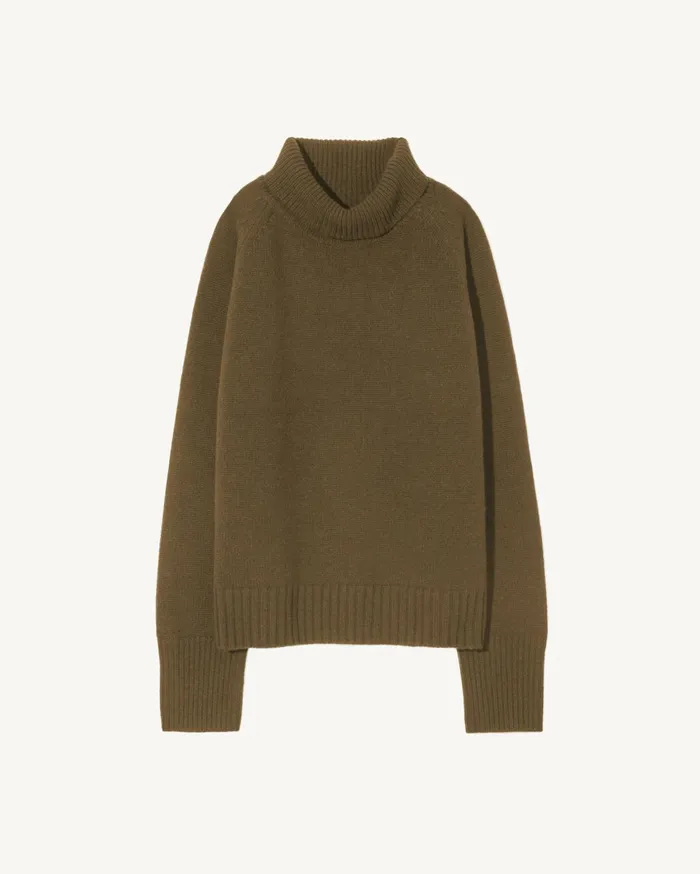Nili Lotan LANIE SWEATER Light Army Green Women Knits and Sweaters
