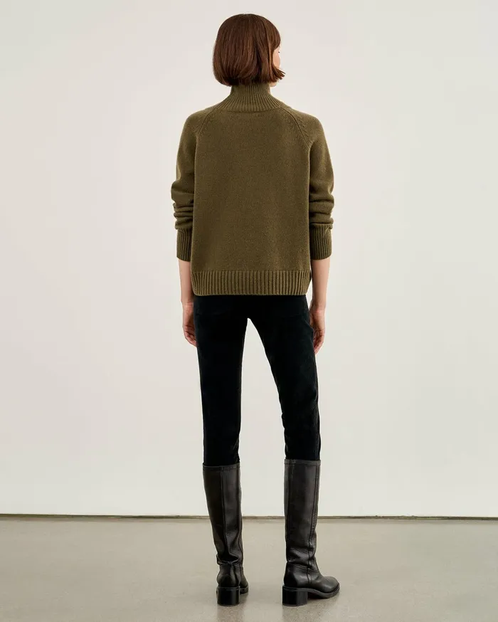 Nili Lotan LANIE SWEATER Light Army Green Women Knits and Sweaters