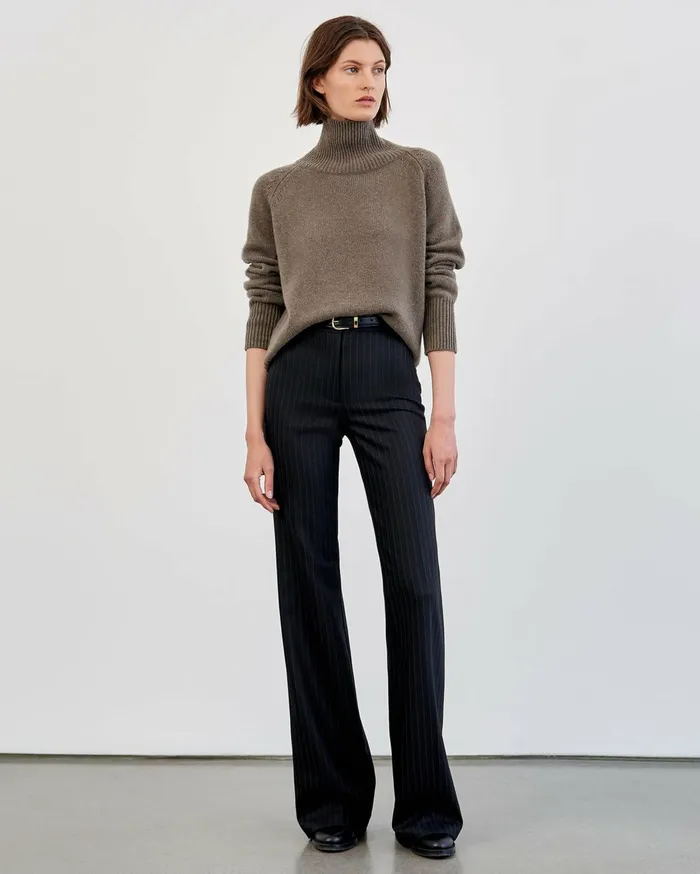 Nili Lotan LANIE SWEATER Light Army Green Women Knits and Sweaters