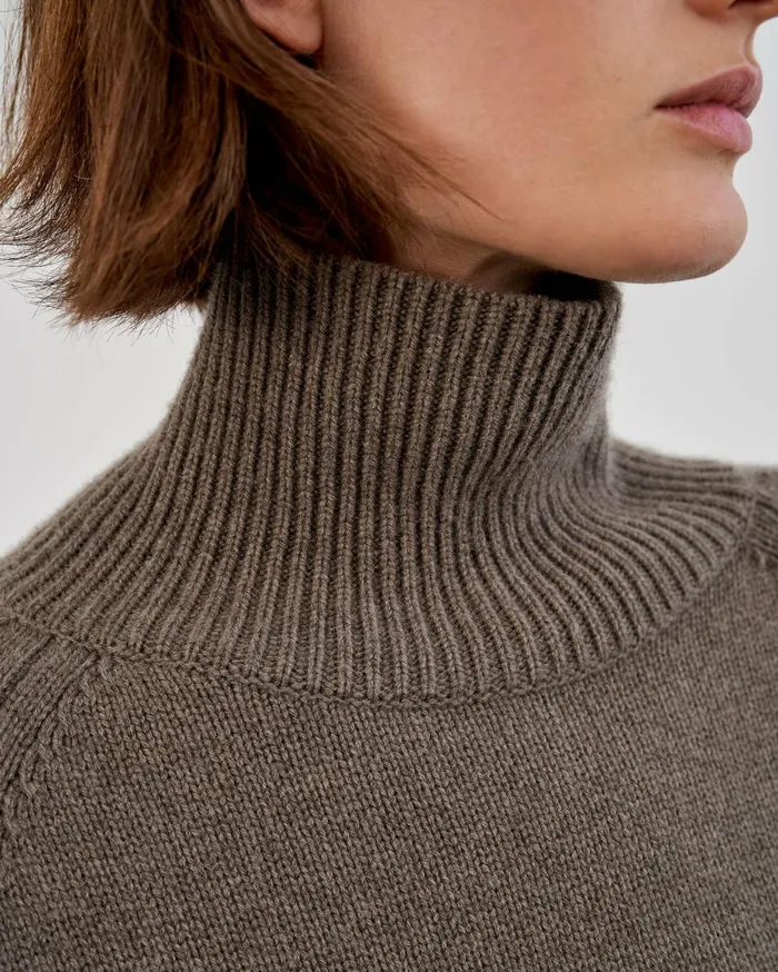 Nili Lotan LANIE SWEATER Light Army Green Women Knits and Sweaters