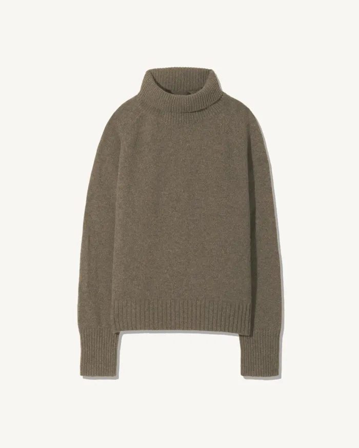 Nili Lotan LANIE SWEATER Light Army Green Women Knits and Sweaters