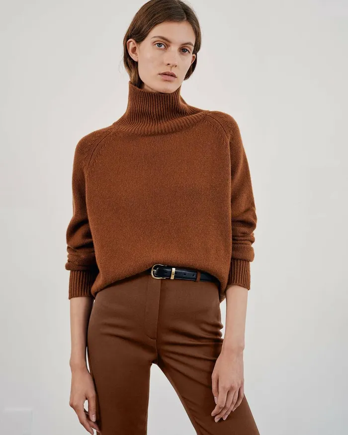 Nili Lotan LANIE SWEATER Light Army Green Women Knits and Sweaters