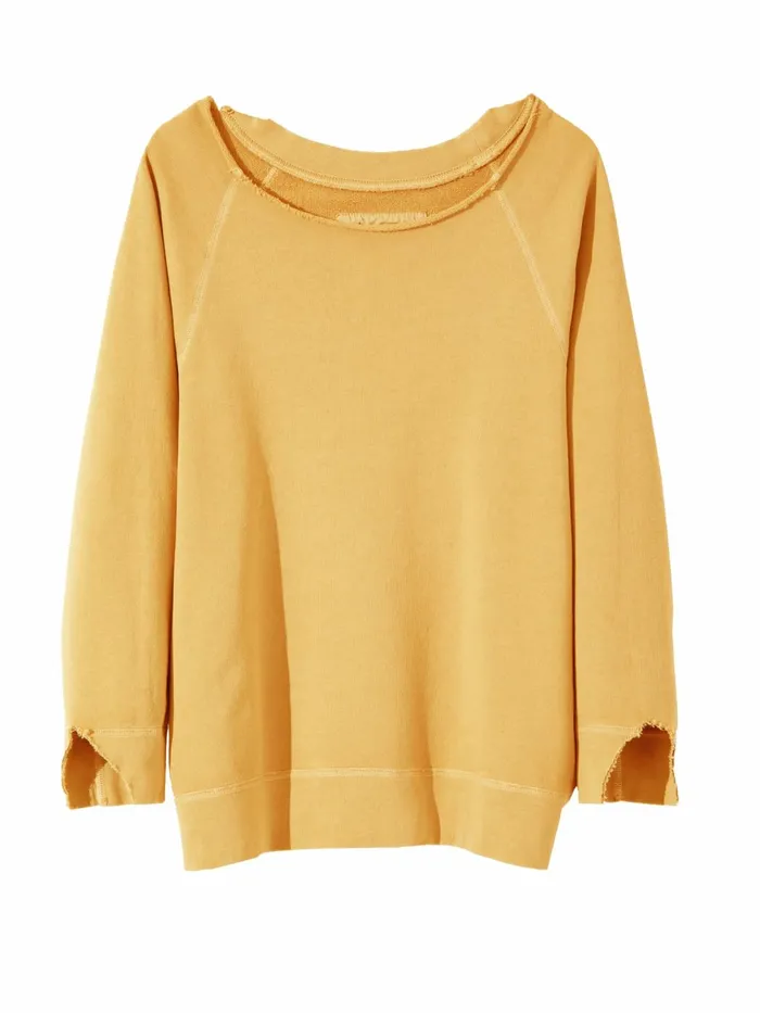Nili Lotan LUKA SCOOP NECK SWEATSHIRT Washed Black Women Knits and Sweaters