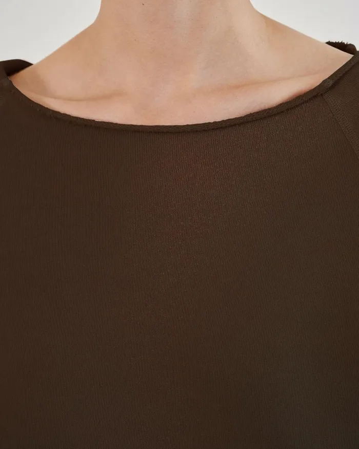 Nili Lotan LUKA SCOOP NECK SWEATSHIRT Washed Black Women Knits and Sweaters