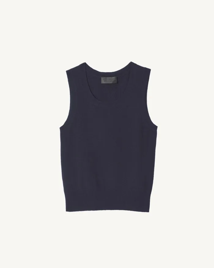 Nili Lotan MAY CASHMERE TANK Espresso Women Tops