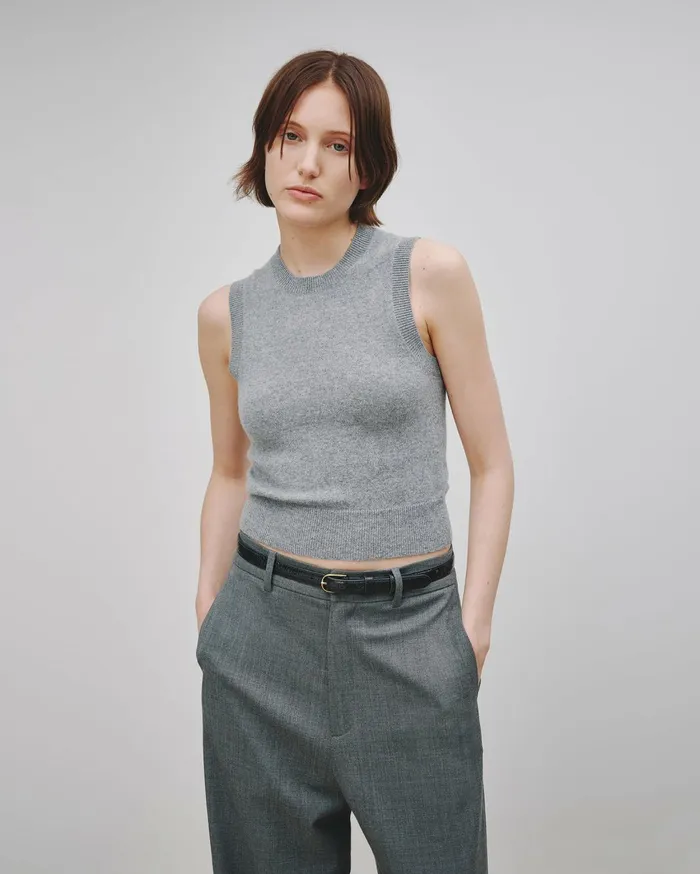 Nili Lotan MAY CASHMERE TANK Espresso Women Tops