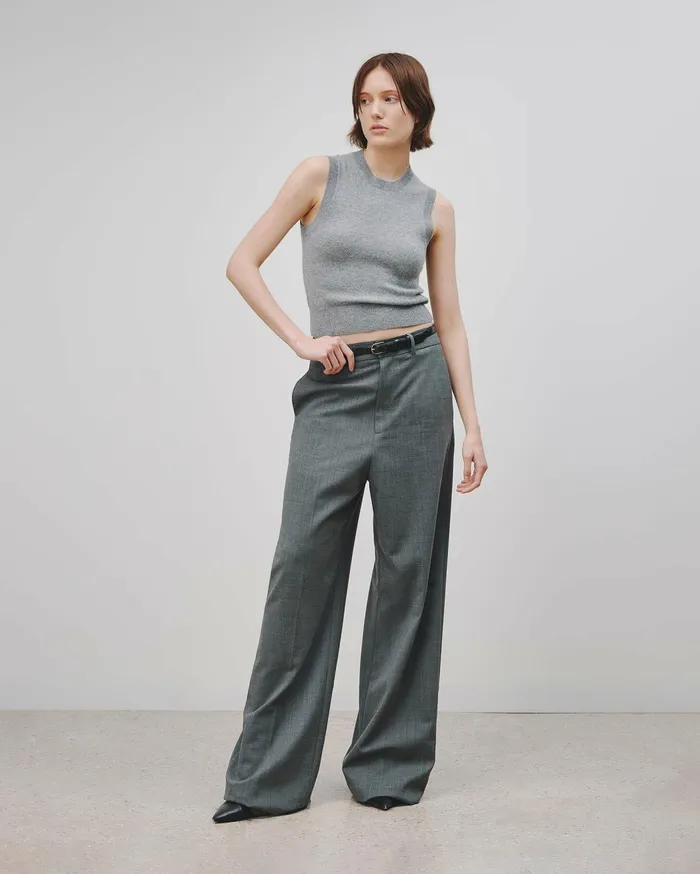 Nili Lotan MAY CASHMERE TANK Espresso Women Tops