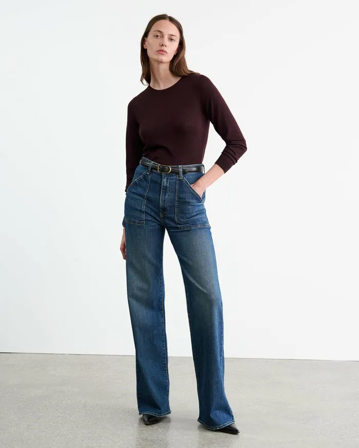Nili Lotan ORIANA SWEATER Burgundy Women Knits and Sweaters