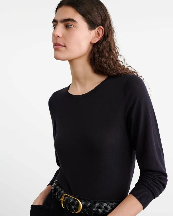 Nili Lotan ORIANA SWEATER Burgundy Women Knits and Sweaters