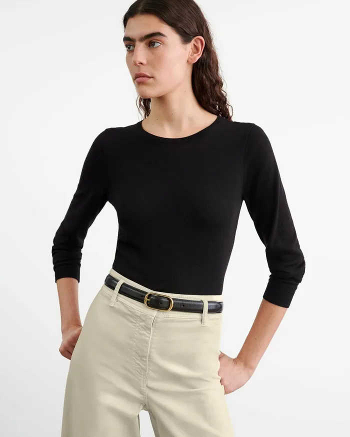 Nili Lotan ORIANA SWEATER Burgundy Women Knits and Sweaters