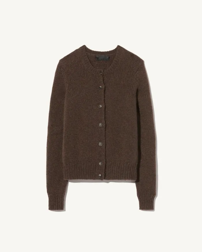 Nili Lotan SASKIA CASHMERE CARDIGAN Redwood Melange Women Knits and Sweaters