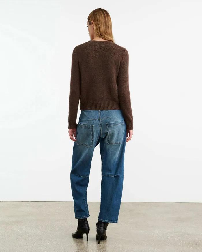 Nili Lotan SASKIA CASHMERE CARDIGAN Redwood Melange Women Knits and Sweaters