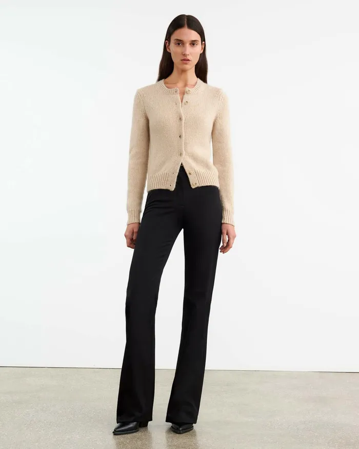 Nili Lotan SASKIA CASHMERE CARDIGAN Redwood Melange Women Knits and Sweaters