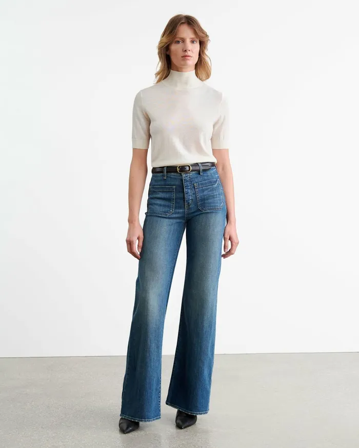 Nili Lotan SIRANI SWEATER Midnight Women Knits and Sweaters