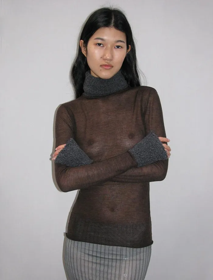 No 1835 Titi Dark Brown Women Paloma Wool Tops