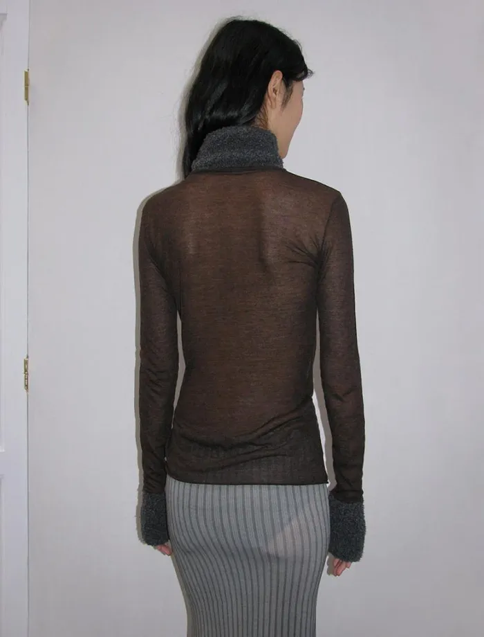 No 1835 Titi Dark Brown Women Paloma Wool Tops