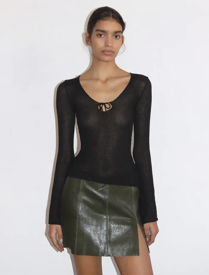 No 1974 Mitsu Black Women Paloma Wool Tops