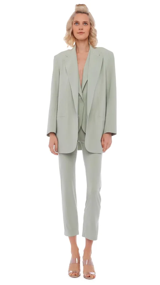 Norma Kamali Bottoms PENCIL PANT Dried Sage 8211 Clothing