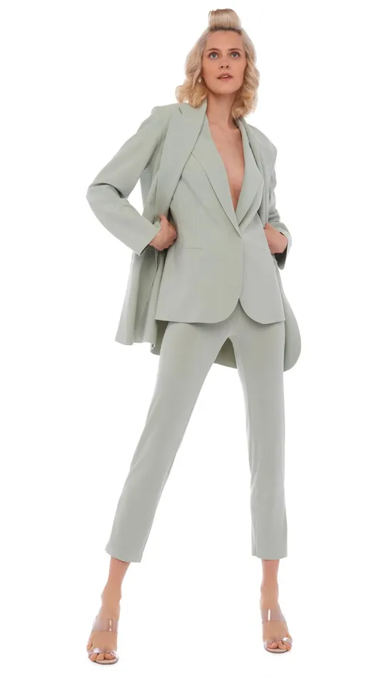 Norma Kamali Bottoms PENCIL PANT Dried Sage 8211 Clothing