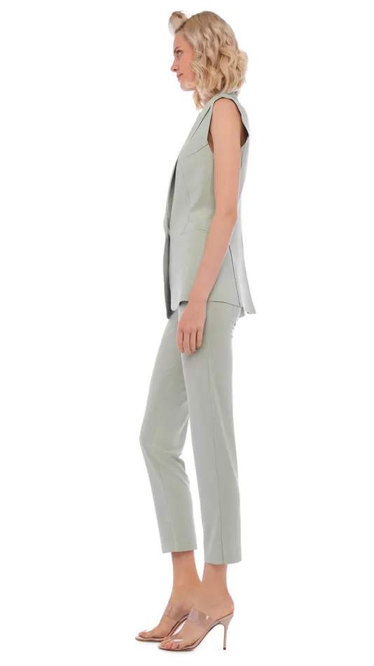 Norma Kamali Bottoms PENCIL PANT Dried Sage 8211 Clothing
