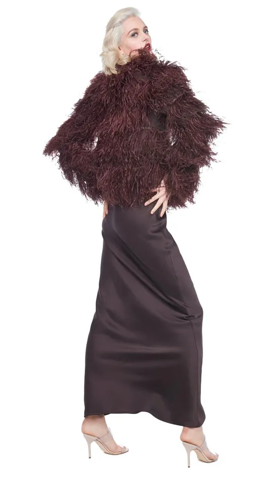 Norma Kamali Dresses HALTER DRAPE BIAS GOWN Chocolate 8211 Clothing
