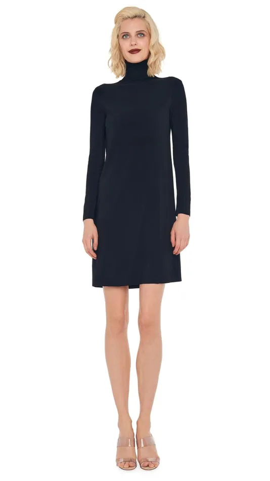Norma Kamali Dresses TURTLENECK DRESS TO KNEE Black 8211 Clothing