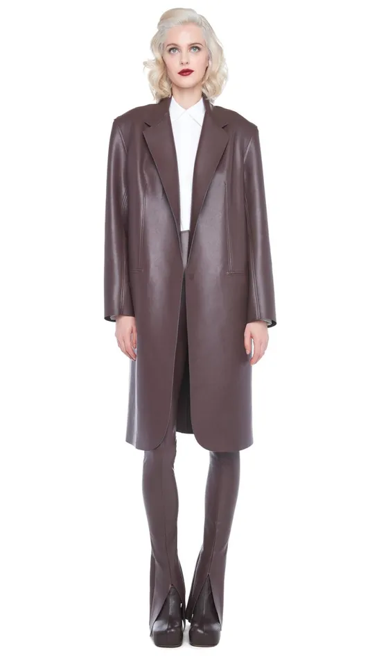 Norma Kamali Jackets OVERSIZED SINGLE BREASTED JACKET BELOW THE KNEE Chocolate 8211 Clothing Norma Kamali Jackets OVERSIZED SINGLE BREASTED JACKET BELOW THE KNEE Chocolate 8211 Clothing