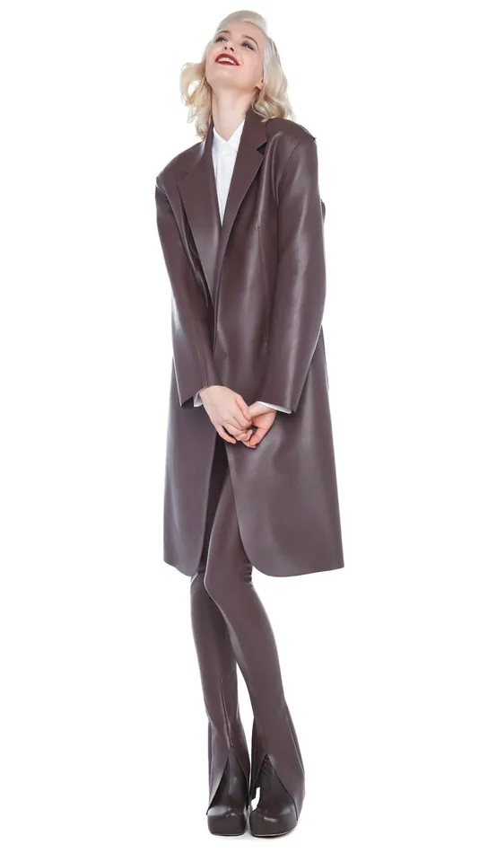 Norma Kamali Jackets OVERSIZED SINGLE BREASTED JACKET BELOW THE KNEE Chocolate 8211 Clothing Norma Kamali Jackets OVERSIZED SINGLE BREASTED JACKET BELOW THE KNEE Chocolate 8211 Clothing
