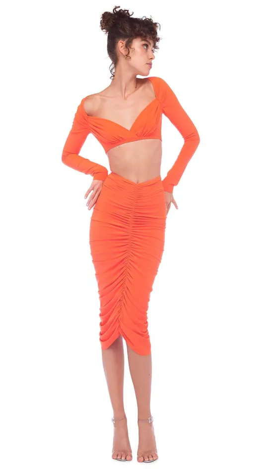 Norma Kamali Tops CROPPED SWEETHEART TOP Sos 8211 Clothing