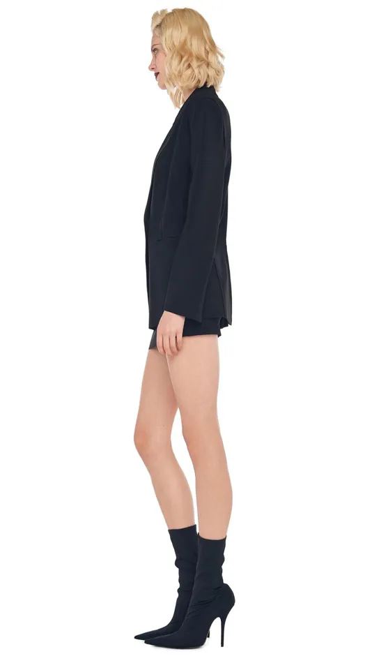 Norma Kamali Wardrobe STRAPLESS PICKLEBALL MINI DRESS With EASY FIT SINGLE BREASTED JACKET 8211 Clothing Norma Kamali Wardrobe STRAPLESS PICKLEBALL MINI DRESS With EASY FIT SINGLE BREASTED JACKET 8211 Clothing